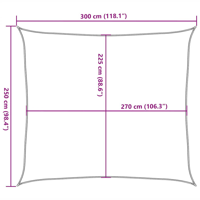 Pânză parasolar, verde deschis, 2,5x3 m, HDPE, 160 g/m² - WALTI WALTI