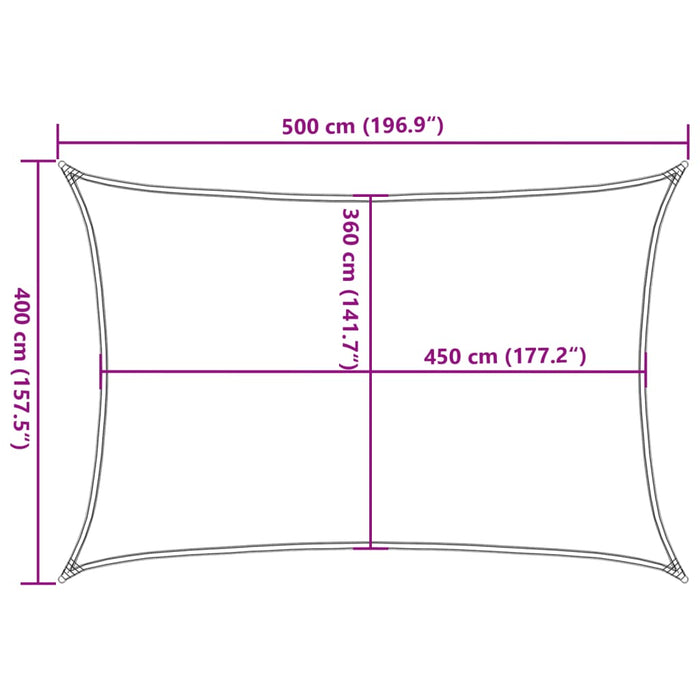 Pânză parasolar, verde deschis, 4x5 m, HDPE, 160 g/m² - WALTI WALTI