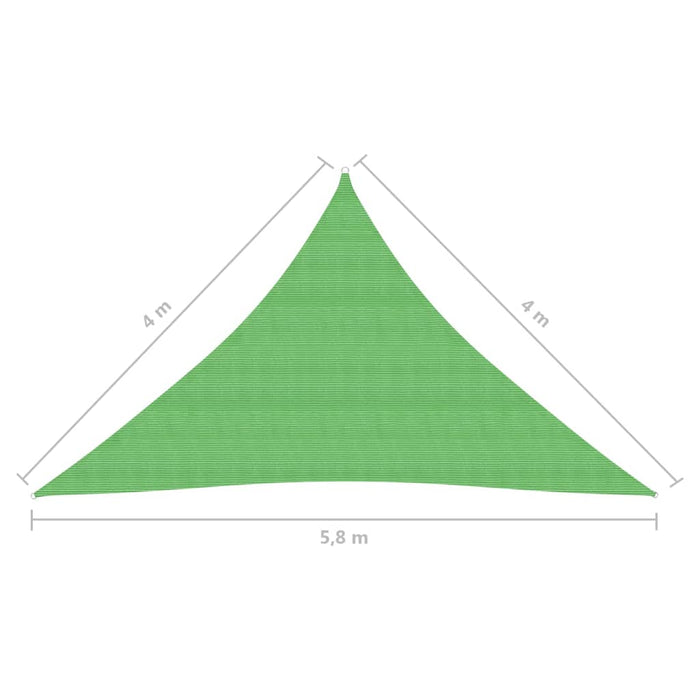 Pânză parasolar, verde deschis, 4x4x5,8 m, HDPE, 160 g/m² - WALTI WALTI