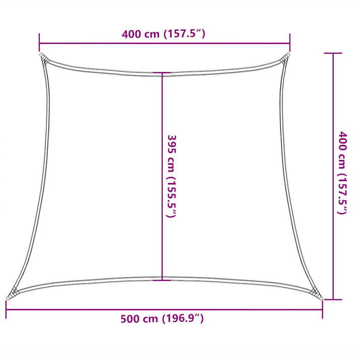 Pânză parasolar, verde deschis, 4/5x4 m, HDPE, 160 g/m², trapez - WALTI WALTI