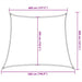 Pânză parasolar, verde deschis, 4/5x4 m, HDPE, 160 g/m², trapez - WALTI WALTI
