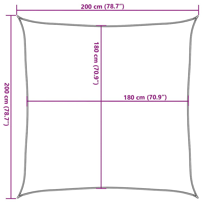 Pânză parasolar, cărămiziu, 160 g / m² , 2x2 m, HDPE WALTI