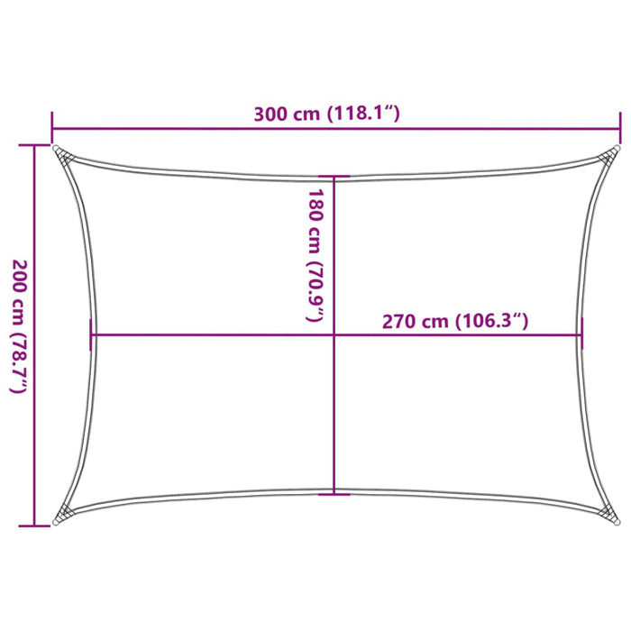 Pânză parasolar, cărămiziu, 2x3 m, HDPE, 160 g/m² - WALTI WALTI