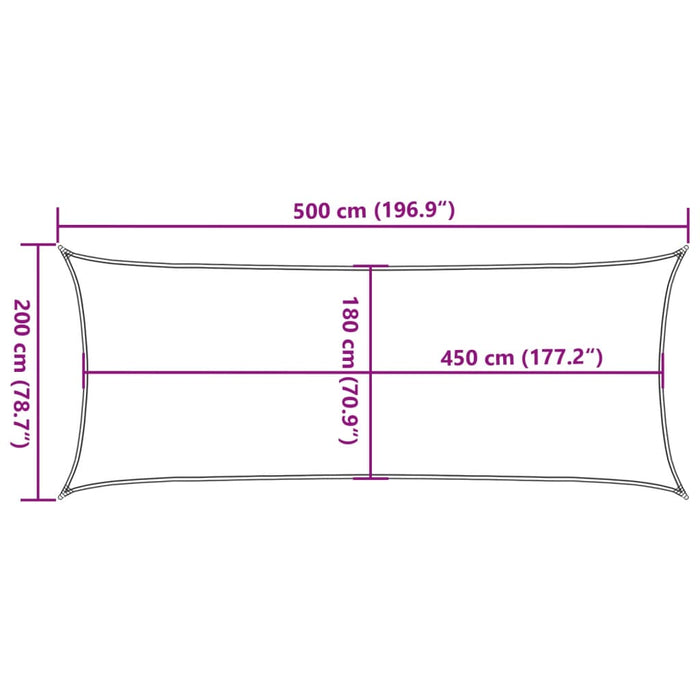 Pânză parasolar, cărămiziu, 2x5 m, HDPE, 160 g/m² - WALTI WALTI