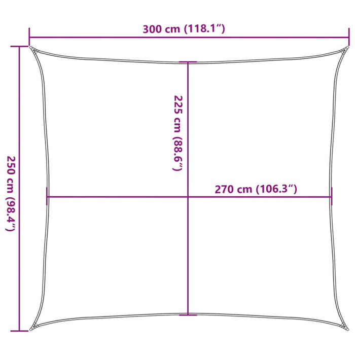 Pânză parasolar, cărămiziu, 160 g/m², 2,5x3 m, HDPE - WALTI WALTI