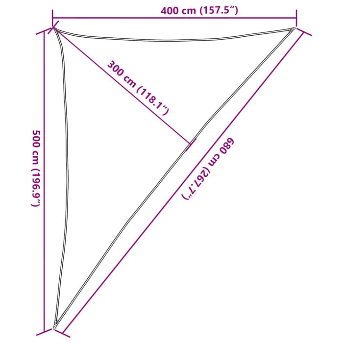Pânză parasolar, cărămiziu, 4x5x6,8 m, HDPE, 160 g/m² - WALTI WALTI