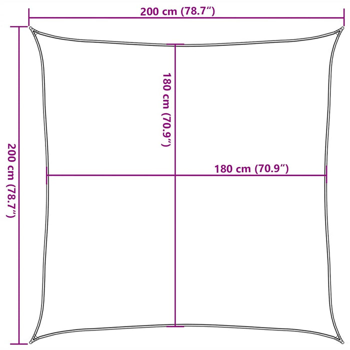 Pânză parasolar, gri taupe, 2 x 2 m, HDPE, 160 g/m² - WALTI WALTI