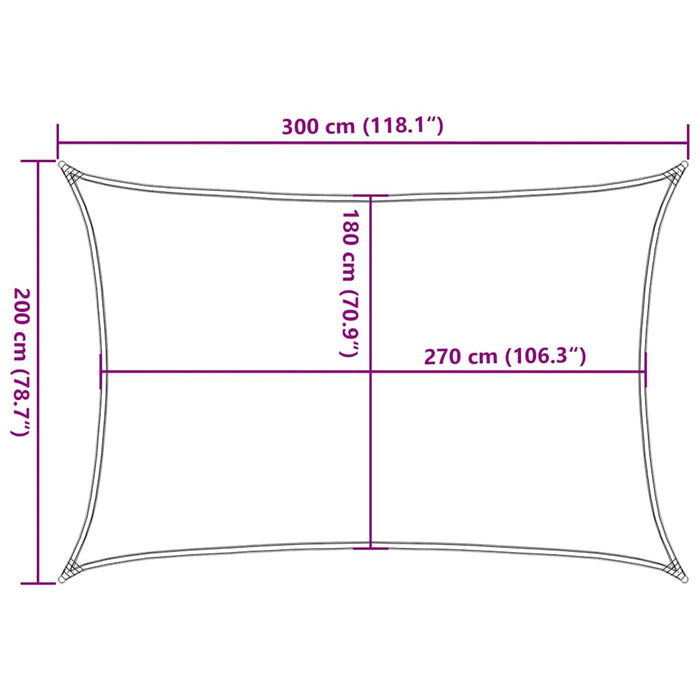 Parasolar, gri taupe, 2x3 m, HDPE, 160 g/m² WALTI