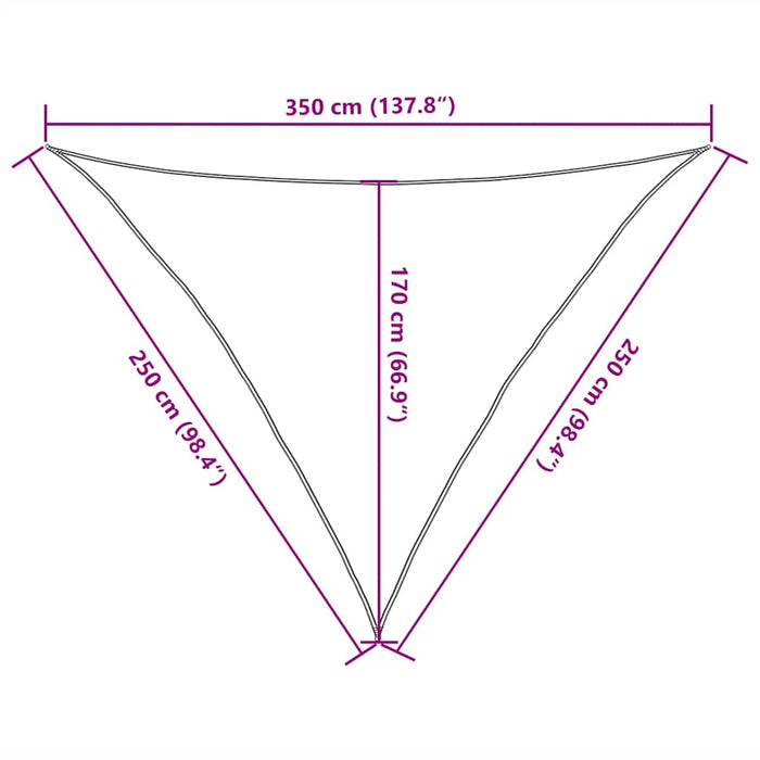 Pânză parasolar, gri taupe, 2,5x2,5x3,5 m, HDPE, 160 g/m² WALTI