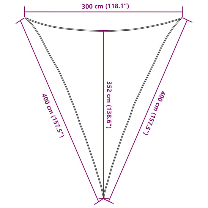 Pânză parasolar, gri taupe, 3x4x4 m, HDPE, 160 g/m² WALTI