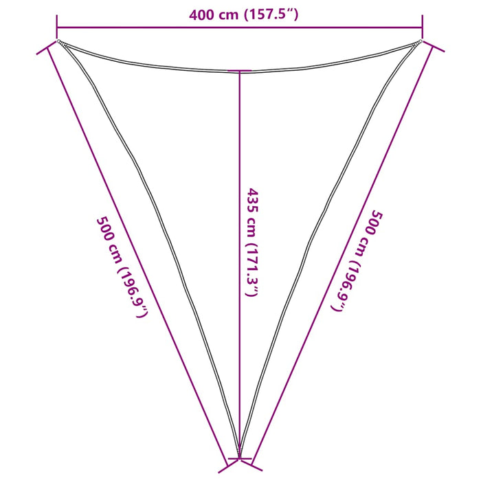 Pânză parasolar, taupe, 4x5x5 m, HDPE, 160 g/m² WALTI