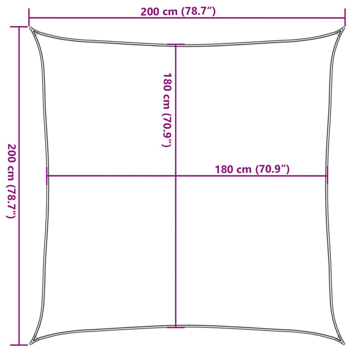 Pânză parasolar, verde închis, 160 g / m², 2x2 m, HDPE WALTI