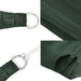 Pânză parasolar, verde închis, 3,6x3,6x3,6 m, HDPE, 160 g/m² - WALTI WALTI
