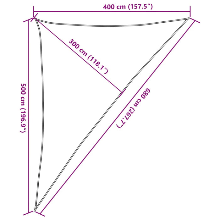 Pânză parasolar, verde închis, 4x5x6,8 m, HDPE, 160 g/m² WALTI