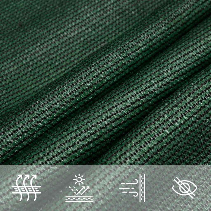 Pânză parasolar verde închis 6x6x6 m HDPE 160 g/m² triunghiular WALTI