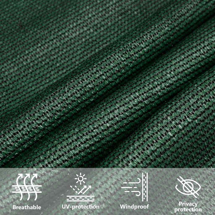 Pânză parasolar verde închis 6x6x6 m HDPE 160 g/m² triunghiular - WALTI WALTI