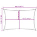 Pânză parasolar, albastru dreptunghiular 3x5 m HDPE 160 g/m² - WALTI WALTI