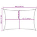 Pânză parasolar, albastru dreptunghiular 3,5x5 m HDPE 160 g/m² - WALTI WALTI