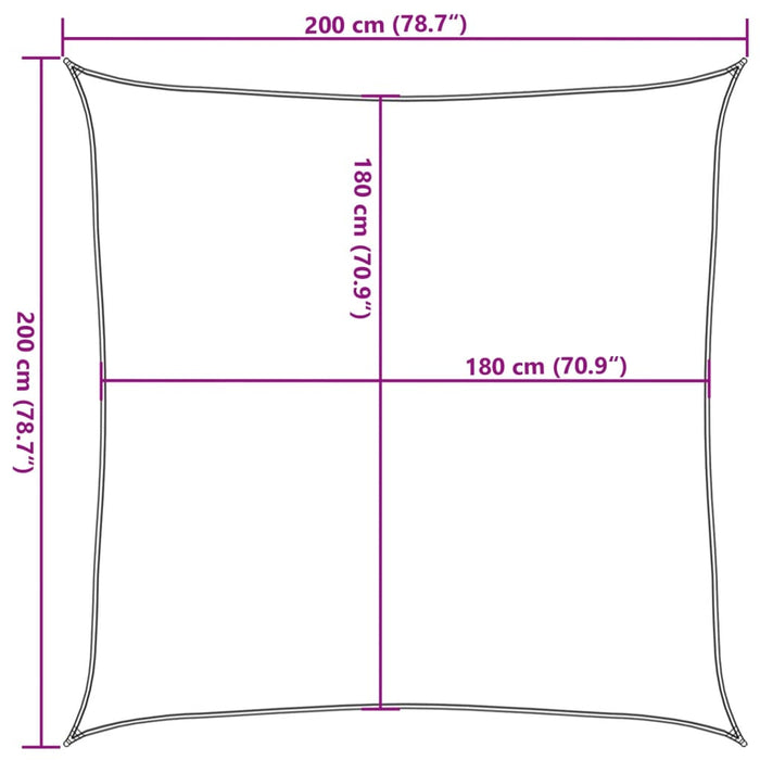 Pânză parasolar, galben, 2x2 m, HDPE, 160 g/m² WALTI