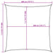 Pânză parasolar, galben, pătrat, 4x4 m HDPE, 160 g/m² - WALTI WALTI