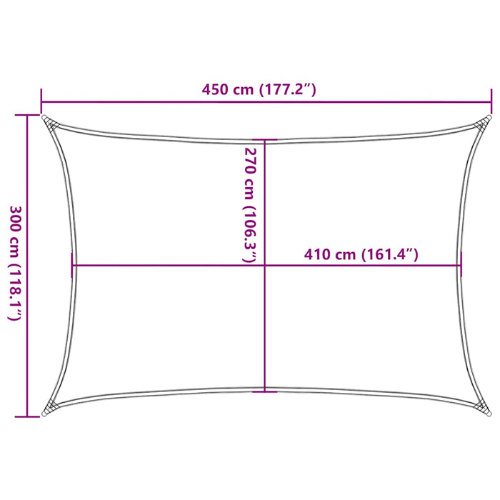 Pânză parasolar, galben, 3x4,5 m, HDPE, 160 g/m² - WALTI WALTI
