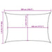 Pânză parasolar, galben dreptunghiular 3,5x5 m, HDPE, 160 g/m² - WALTI WALTI