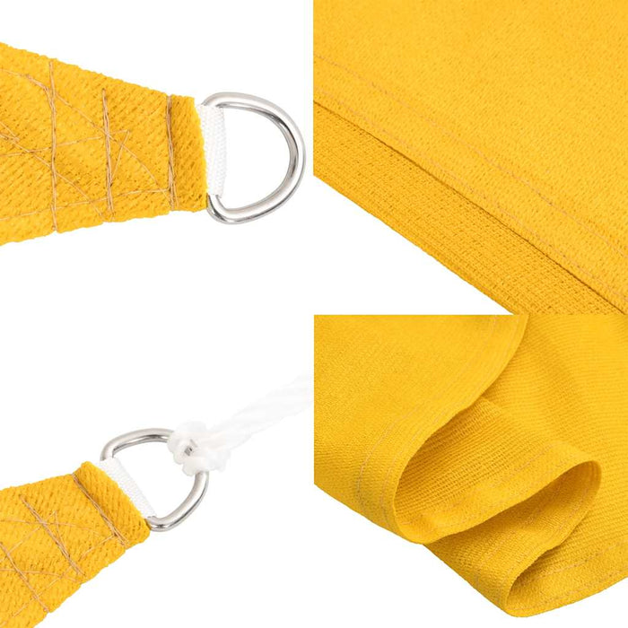 Pânză parasolar, galben, triunghiular, 4x5x5 m, HDPE, 160 g/m² WALTI