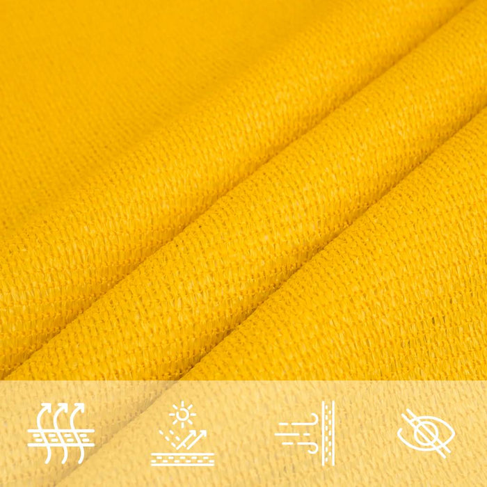 Pânză parasolar, galben, triunghiular, 4x5x5 m, HDPE, 160 g/m² WALTI