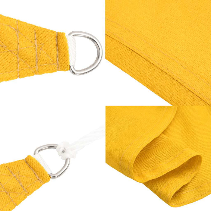 Pânză parasolar, galben, triunghiular, 5x5x5 m, HDPE, 160 g/m² WALTI