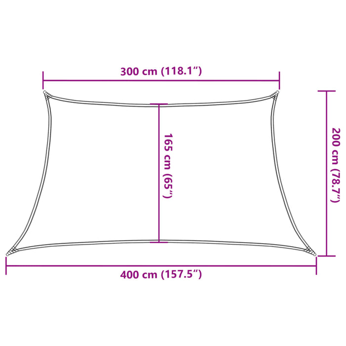 Pânză parasolar, galben, 3/4x2 m, HDPE, 160 g/m² - WALTI WALTI