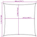 Pânză parasolar, roșu, 3x3 m, HDPE, 160 g/m² - WALTI WALTI