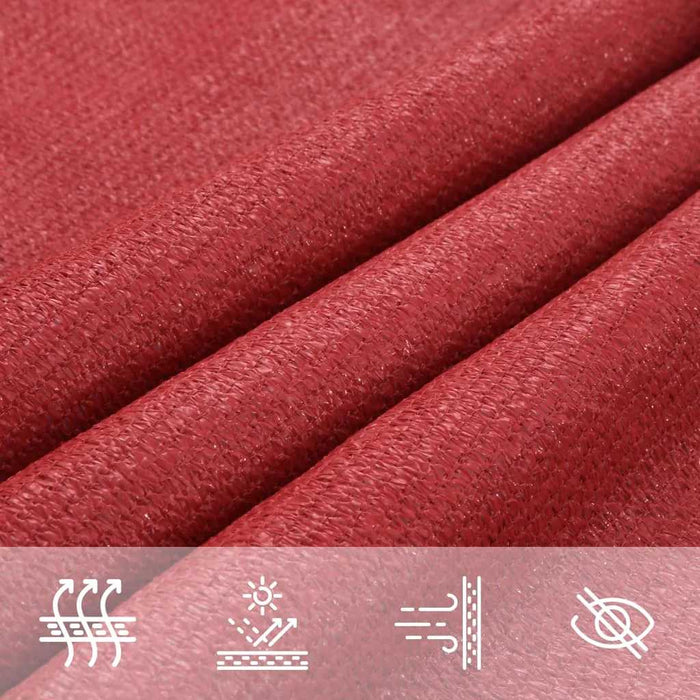 Pânză parasolar, roșu, 3,5x3,5x4,9 m, HDPE, 160 g/m² WALTI