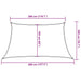 Pânză parasolar, roșu, 3/4x2 m, HDPE, 160 g/m² - WALTI WALTI