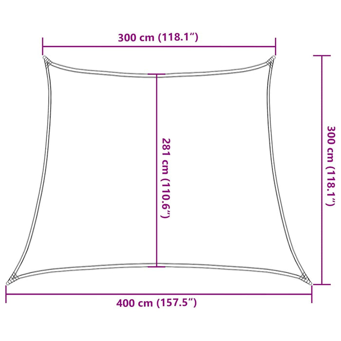 Pânză parasolar, roșu, 3/4x3 m, HDPE, 160 g/m² WALTI