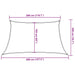 Pânză parasolar, portocaliu, trapez, 3/4x2 m, HDPE, 160 g/m² - WALTI WALTI