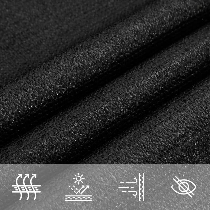 Pânză parasolar, negru, 6x7 m, HDPE, 160 g/m² WALTI