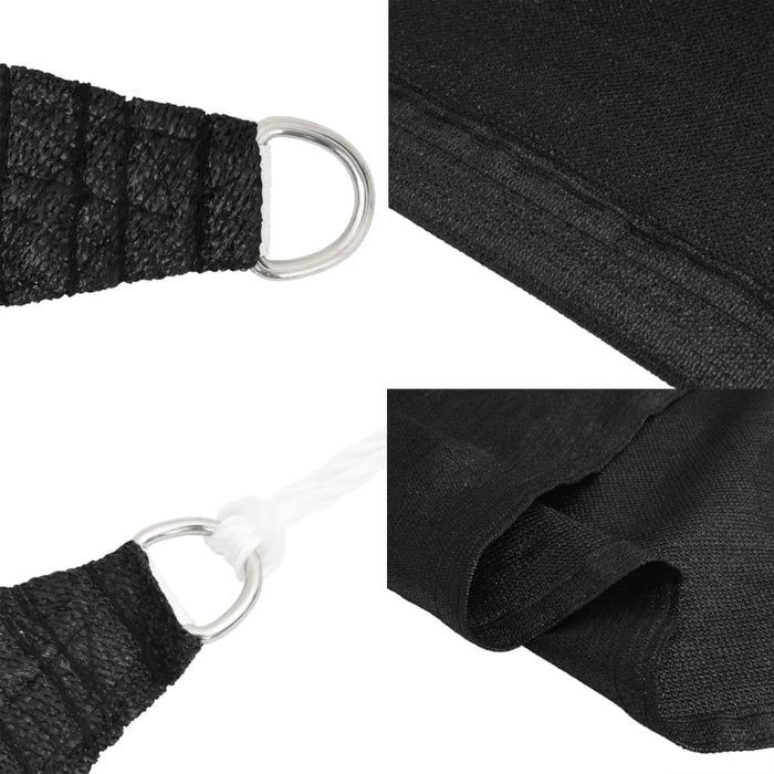 Pânză parasolar, negru, 3,6x3,6x3,6 m, HDPE, 160 g/m² - WALTI WALTI