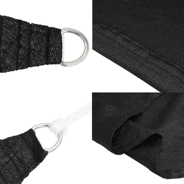 Pânză parasolar, negru, 3x4x4m, HDPE, 160 g/m², triunghiular - WALTI WALTI