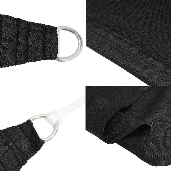 Pânză parasolar, negru, 5x7x7m, HDPE, 160 g/m², triunghiular - WALTI WALTI