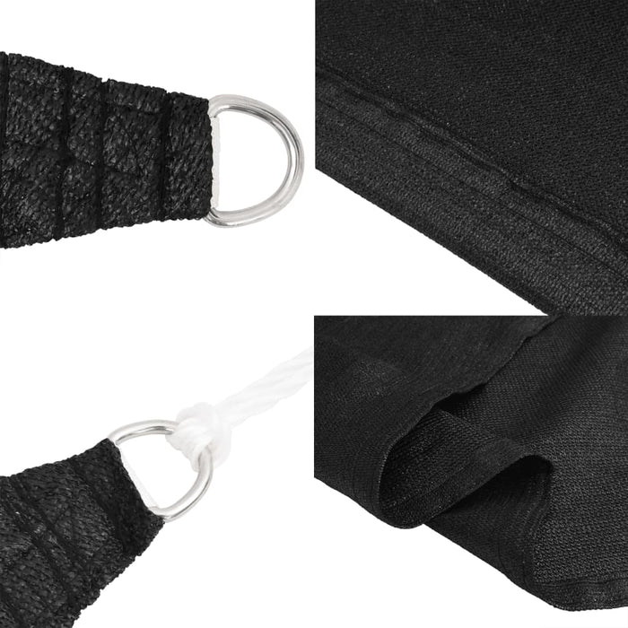 Pânză parasolar, negru, 6x6x6 m, HDPE, 160 g/m² WALTI