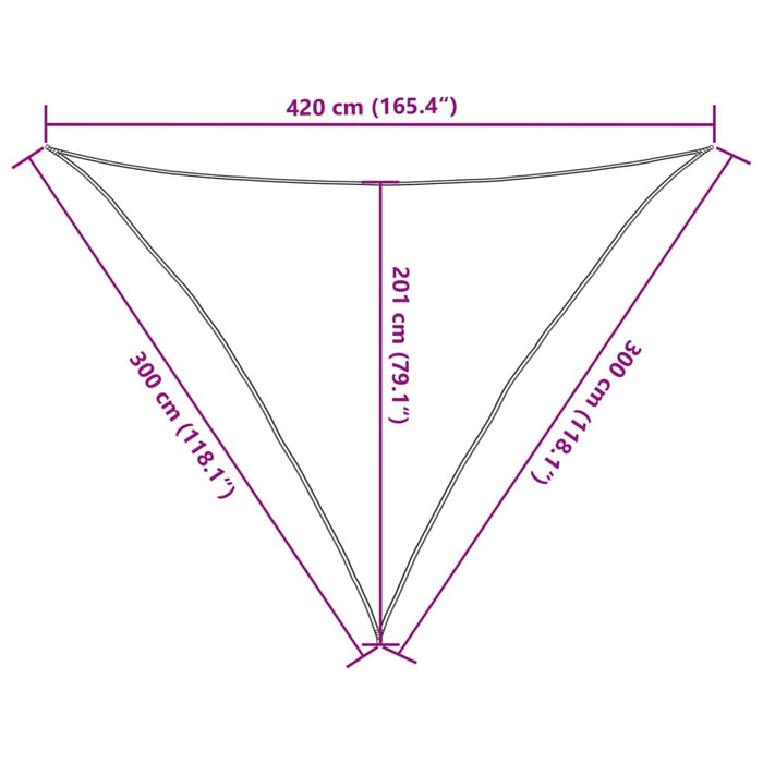 Pânză parasolar, maro, 3x3x4,2 m, HDPE, 160 g/m² WALTI