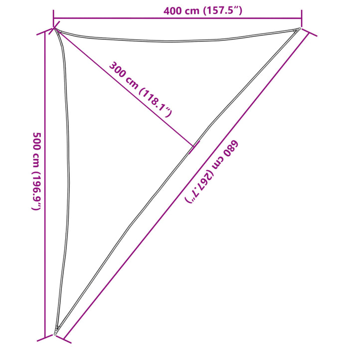 Pânză parasolar, maro, 4x5x6,8 m, HDPE, 160 g/m² WALTI