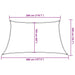Pânză parasolar, maro, 3/4x2 m, HDPE, 160 g/m² - WALTI WALTI