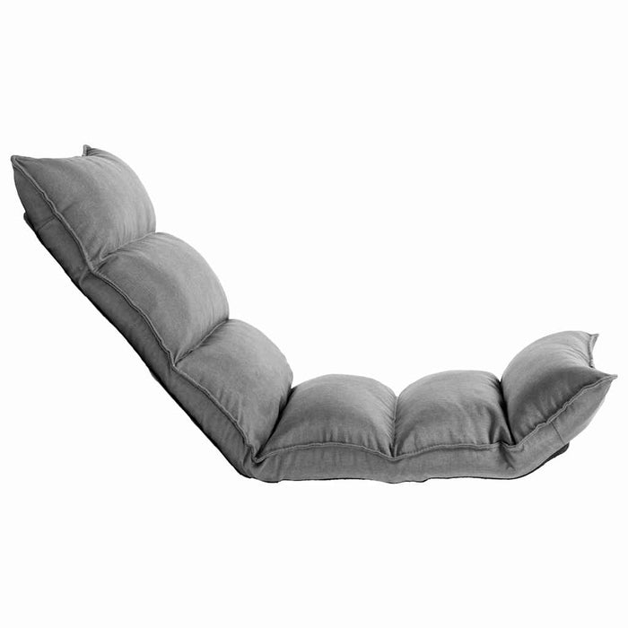 Scaun de podea pliabil, gri deschis, material textil WALTI