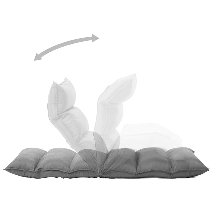 Scaun de podea pliabil, gri deschis, material textil WALTI