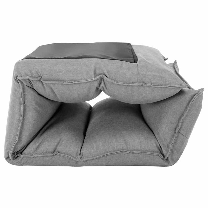 Scaun de podea pliabil, gri deschis, material textil WALTI