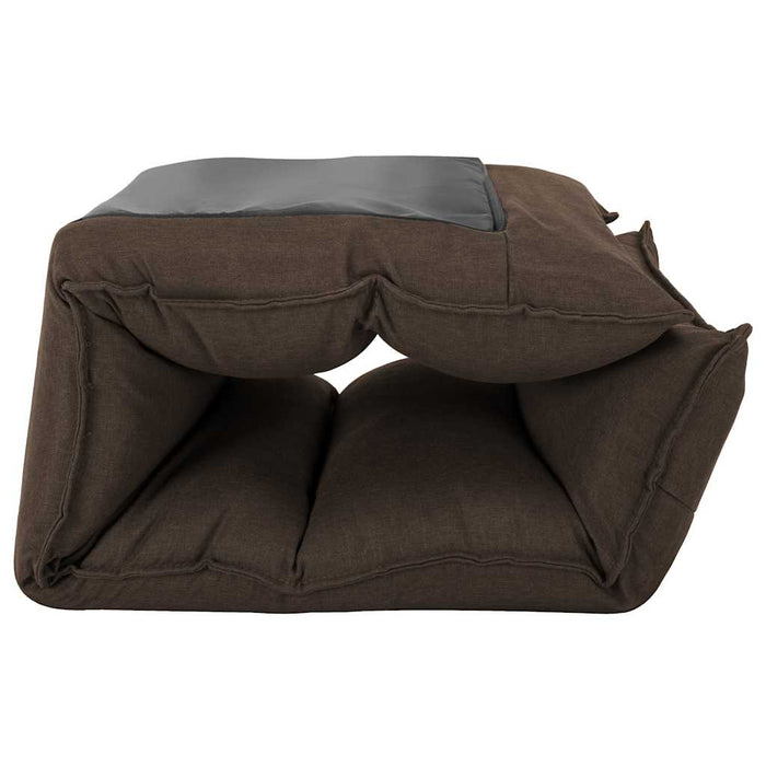 Scaun de podea pliabil, maro, material textil WALTI