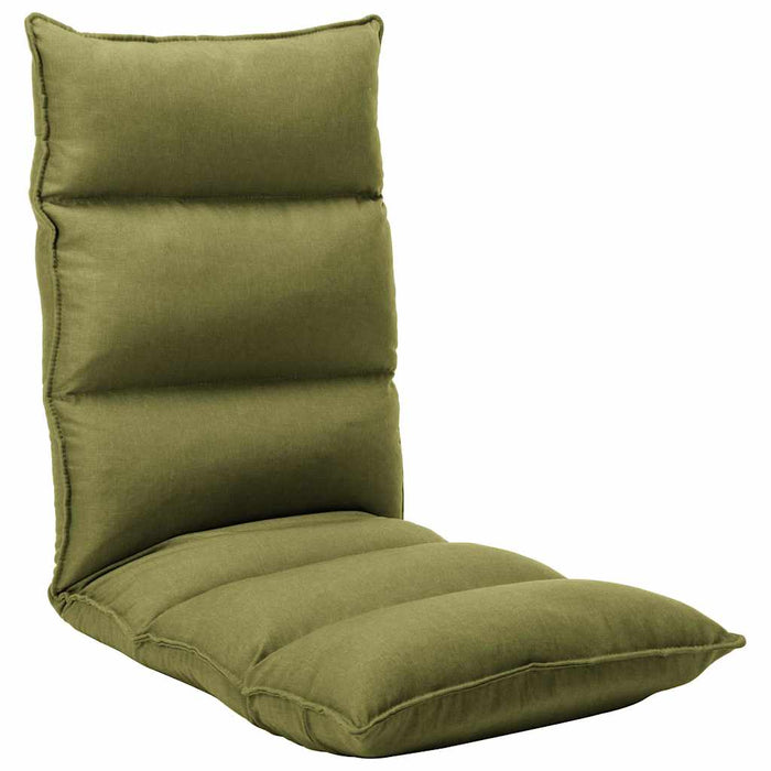 Scaun de podea pliabil, verde, material textil WALTI