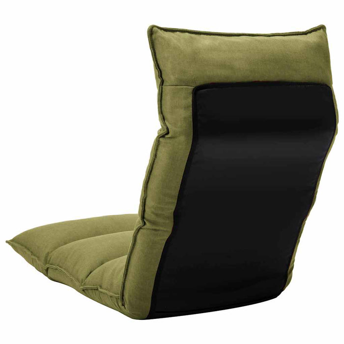 Scaun de podea pliabil, verde, material textil WALTI