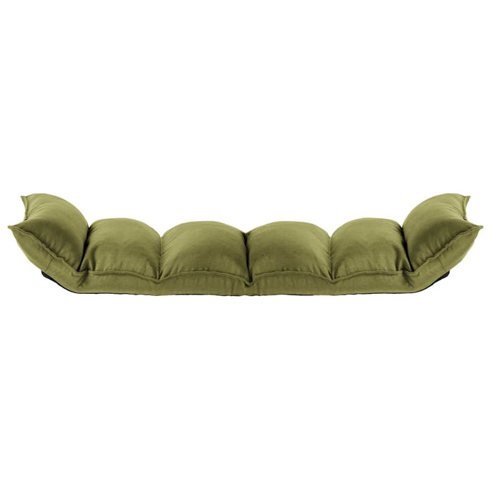 Scaun de podea pliabil, verde, material textil WALTI